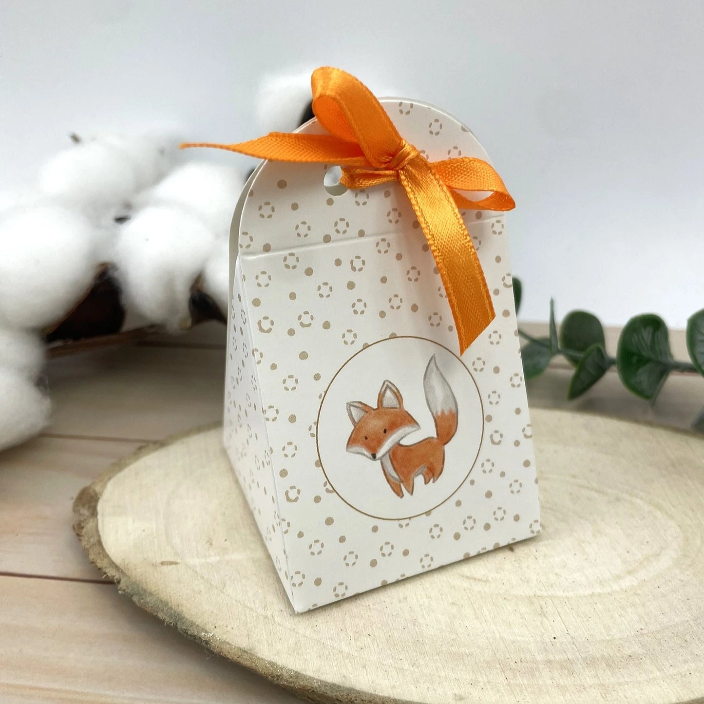 boite dragées renard naissance