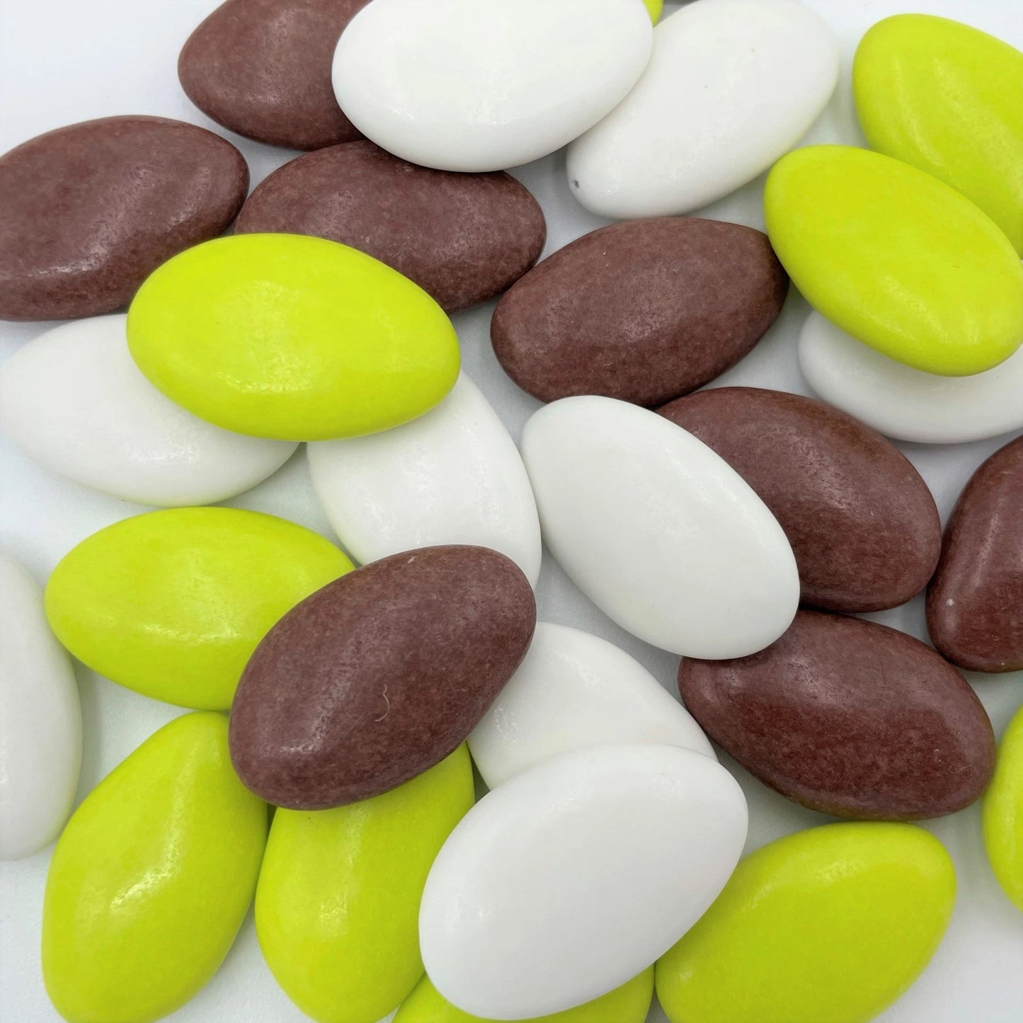 dragées chocolat blanc vert marron mariage