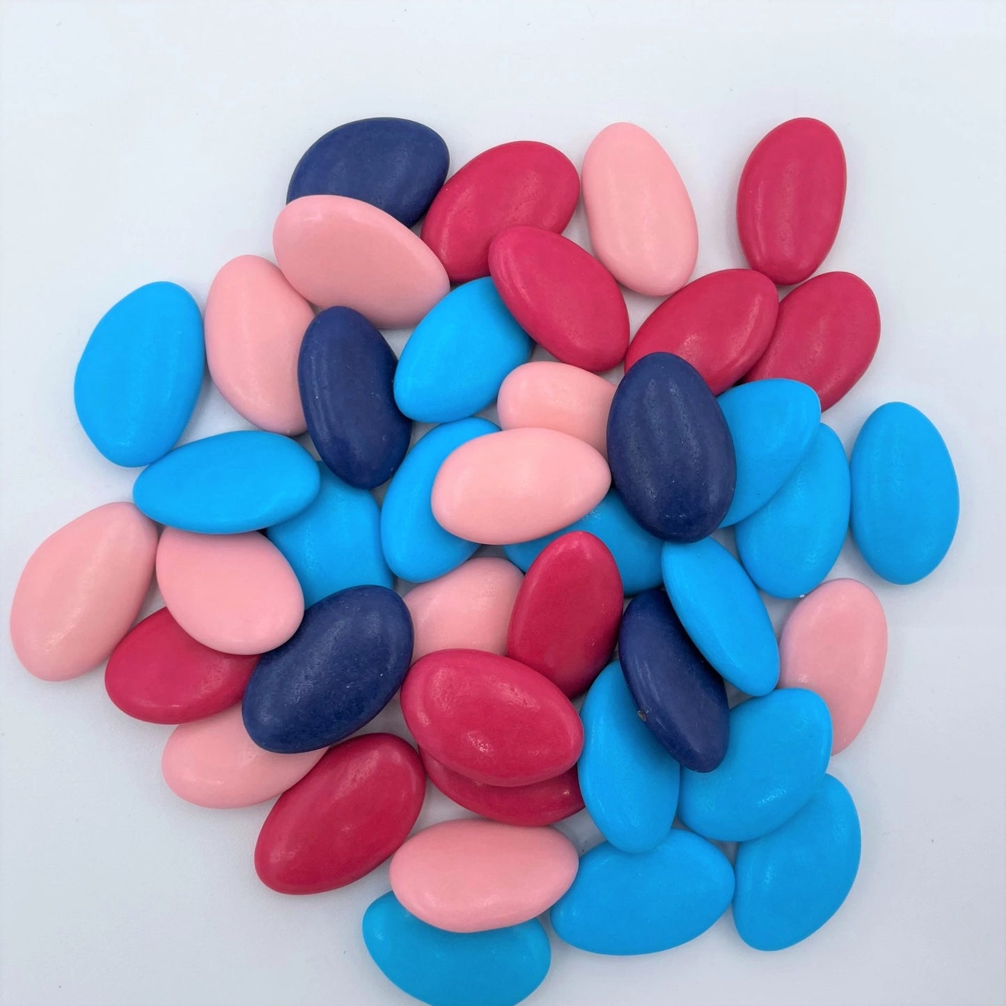 dragées chocolat rose fuchsia marine turquoise bapteme