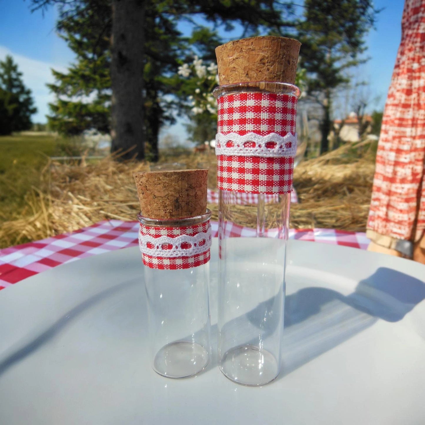 éprouvette tube dragées verre vichy bapteme mariage communion guinguette champêtre