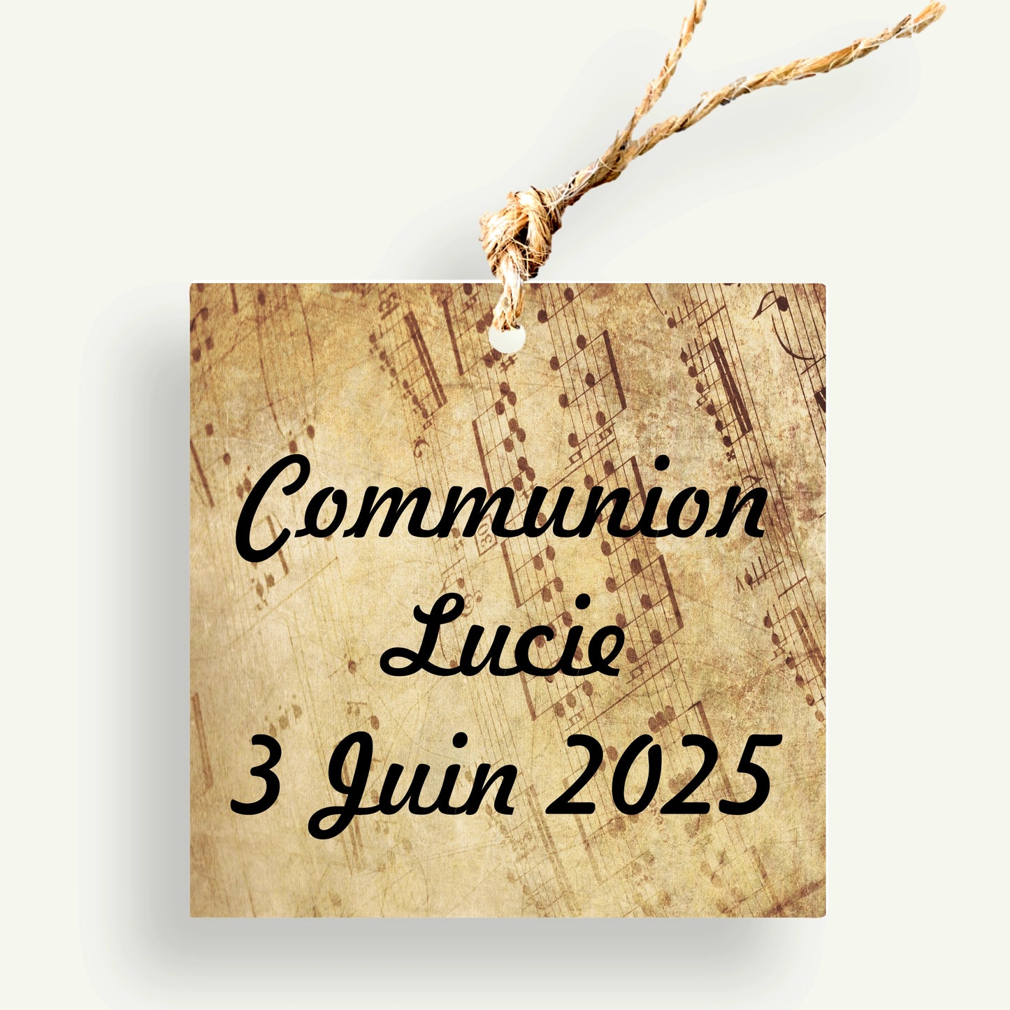 étiquette personnalisée musique partition mariage communion