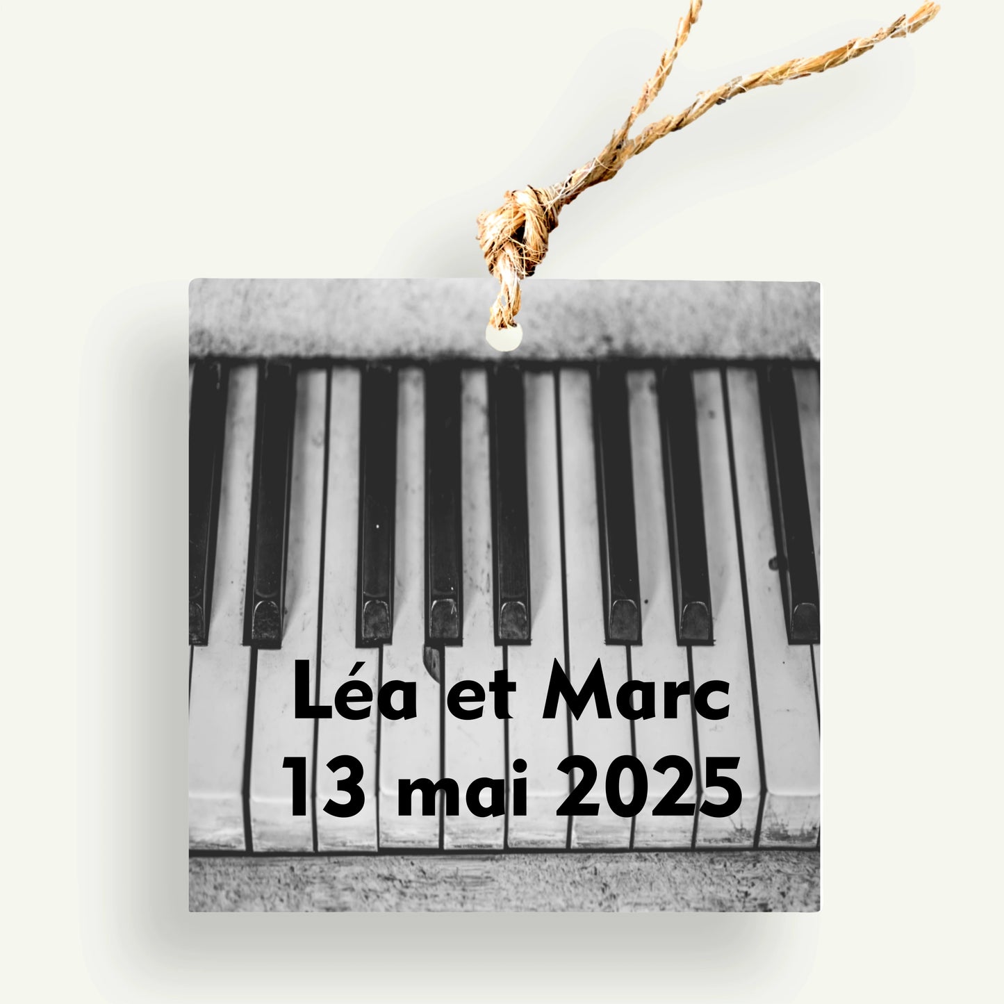 étiquette personnalisée piano musique mariage