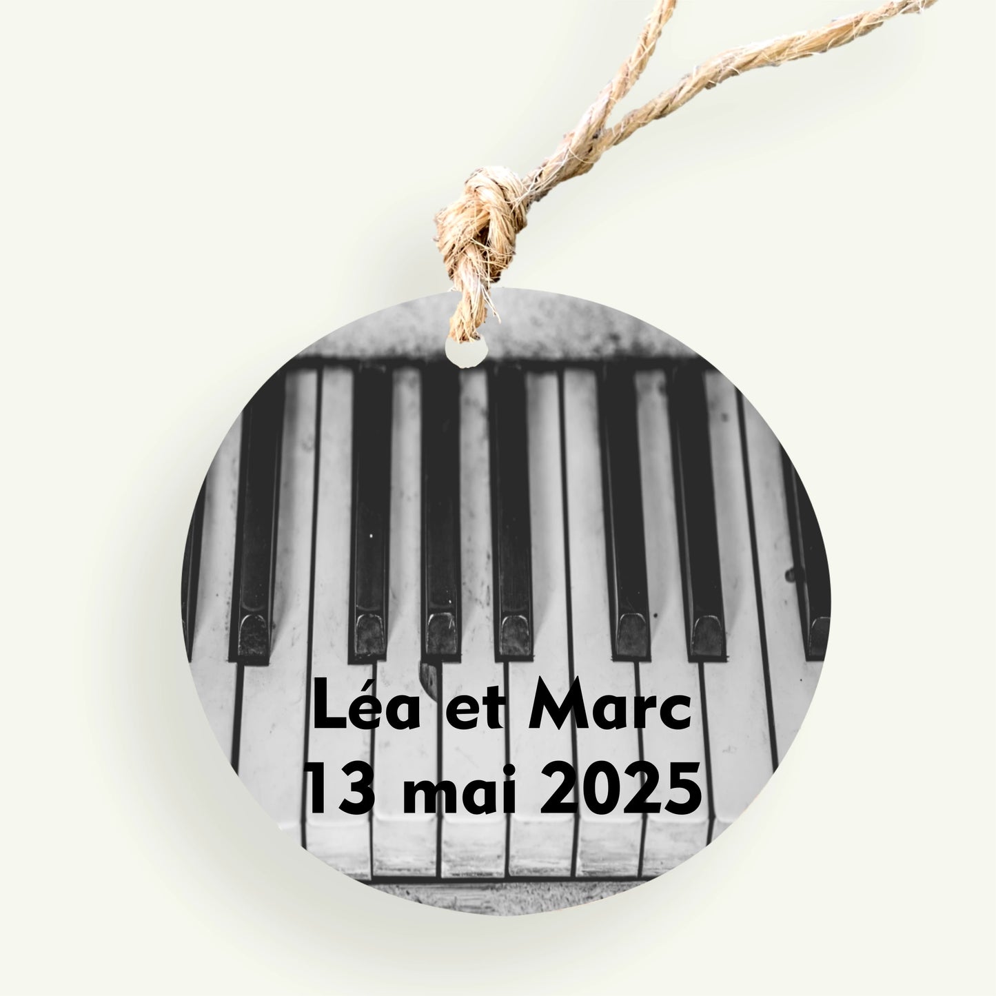 étiquette personnalisée piano musique mariage