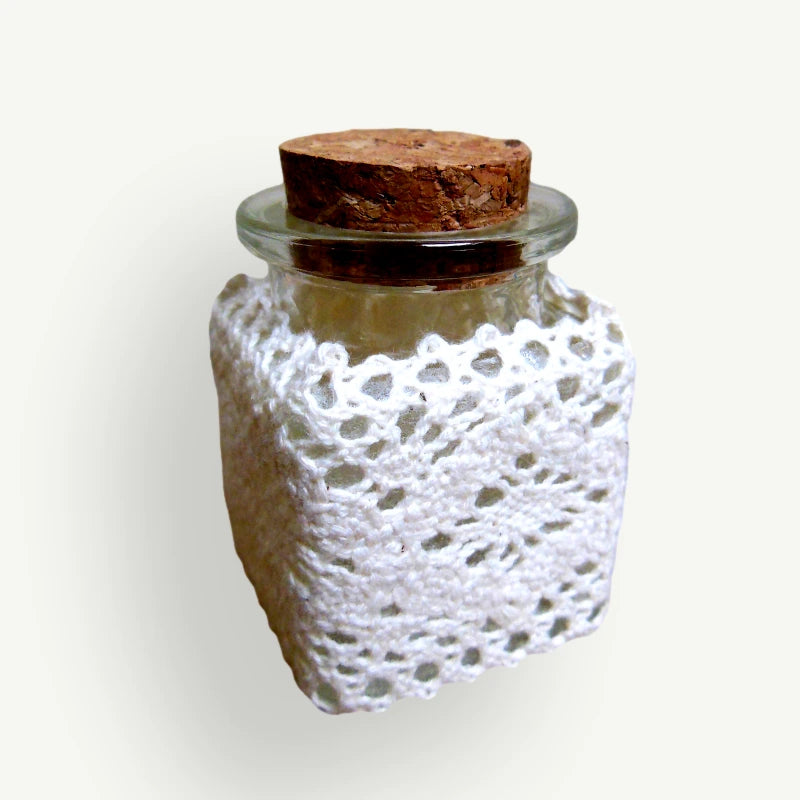 pot à dragées dentelle décoration mariage bapteme anniversaire communion champêtre bohème vintage