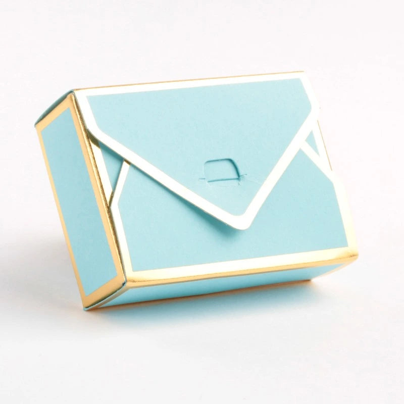 boite dragée bleu et doré bapteme mariage communion