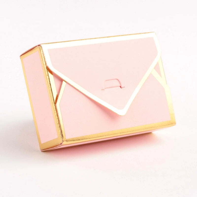 boite dragée rose et doré bapteme mariage communion