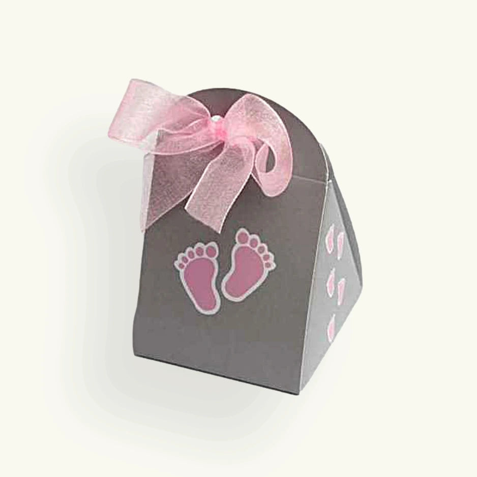 boite dragées pieds rose naissance bapteme baby shower