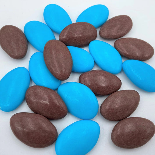 dragées chocolat marron turquoise bapteme mariage communion