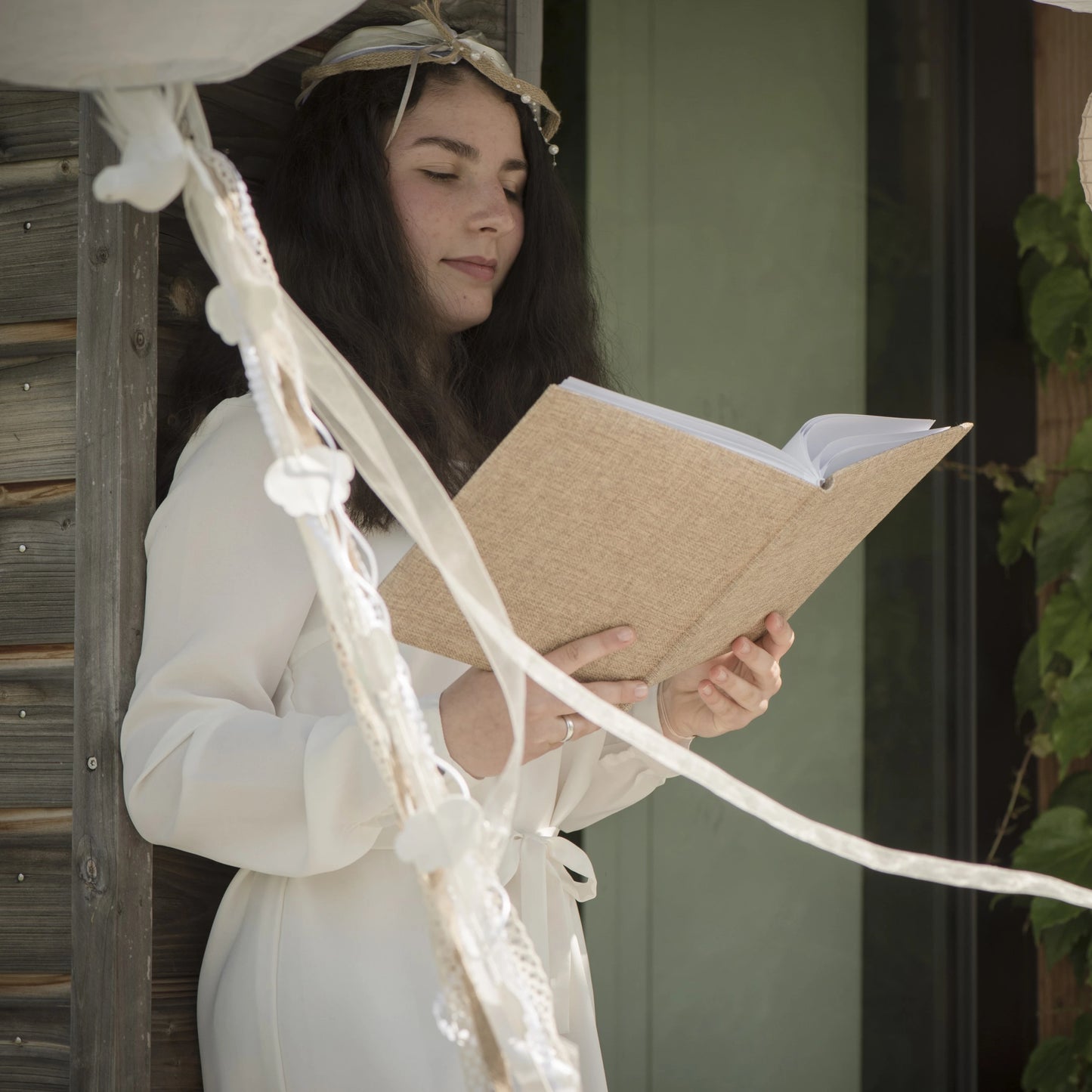 livre d'or toile de jute mariage